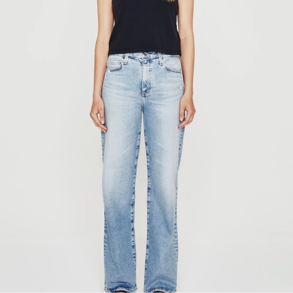 AG Light Wash Kora Wide Leg Jeans